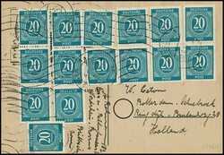 20 Pfg. per 15 als gute 10-fach-Mehrfach-Frankatur auf ...