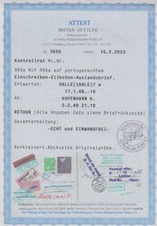 10 Pfg. Arbeiter und 2 Mk. Taube auf portogerechtem ...