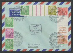 20 u. 4 Pfg. Bauten, senkrechter Reklame-Zwischensteg-Zusammendruck, ...