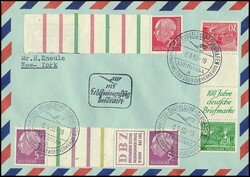 20 und 10 Pfg. Bauten, senkrechter Reklame-Zwischensteg-Zusammendruck ...