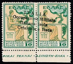 Lokalausgabe für Cefalonia und Ithaka, 10 L. Zwangszuschlag im ...