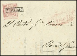 1/2 Gr. lilarosa, sehr breitrandiges Kabinettstück mit Ra1 ...