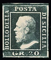 12 gestempelte Werte in etwas untersch. Erhaltung, sowie eine 20 Gr. ...