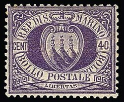 Erste Ausgabe, sechs ungebrauchte Werte: 2 C. hell- und dunkelgrün, ...