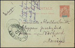 Madagaskar, 1917, Ganzsachenkarte 10 C. von Antanifotsy nach ...