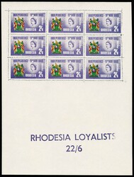 Rhodesien, 1965, 2 Sh. 6 P. Wappen, sehr seltene Propagandafälschung ...