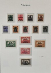 Allenstein, von Nr. 1-28 komplette Slg. auf Leuchtturm-Vordrucken. ...