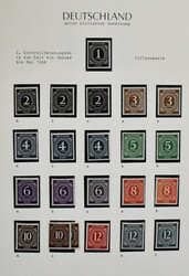 Gemeinschaftsausgabe, Ziffern, postfrische, Spezialsammlung ex Nr. ...