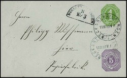 "Neckarthailfingen", sowohl Segmentstempel als auch großer K2 1890 ...
