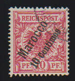 10 C. a. 10 Pfg. rotkarmin, gute Farbe, tadellos gest., Fotoexp. ...