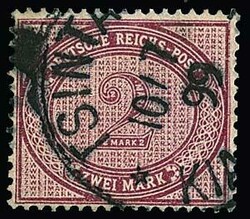 Vorläufer 2 Mk. rotkarmin mit klarem K1 von Tsingtau 1899, sign. ...