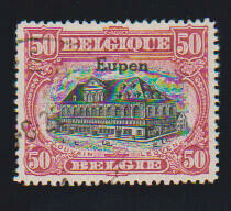 Eupen, 5 C. in guter Type IIA ungebraucht, sowie 50 C. in Zähnung C ...