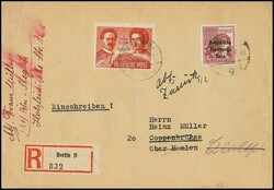 60 Pfg. Arbeiter-Maschinenaufdruck ("helle 60er"), nebst 24 Pfg.,auf ...