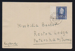 30 + 15 Pfg. Wohlfahrt vom Rand als saubere Einzelfrankatur auf ...