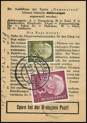 3 DM Heuss I und 50 Pfg. Heuss II rückseitig als "stille ...