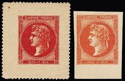"Empire Franc", zwei verschiedene Essays mit Inschrift "1804-1814" ...