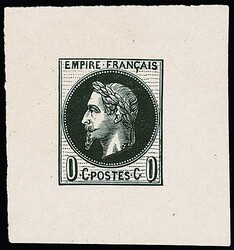 1862, Napoleon mit Lorbeerkranz, Essay-Einzelabzug in schwarz mit ...