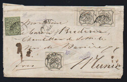 2 Baj. schw./grün und dreimal 8 Baj. schwarz (ein Randpaar über den ...