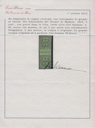 5 C. schw./grün, Type I mit Punkt, ungebrauchtes senkrechtes ...