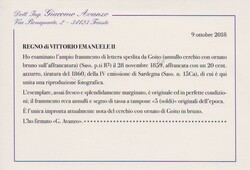 20 C. blau, Kabinettstück auf großem Briefstück mit seltenem ...