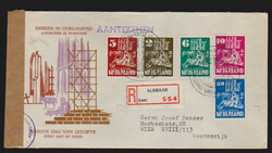 Kirchen, Zuschlagsserien 1951/52 auf zwei gelaufenen Zensur-FDCs, Mi. ...