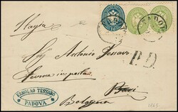 "Padova", L2, K1, Stempelsammlung auf 14 Briefen (u.a. ...