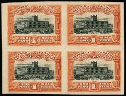 Paraguay, 1906, Freimarke Regierungsgebäude, 1 Pes. orange/schw. im ...