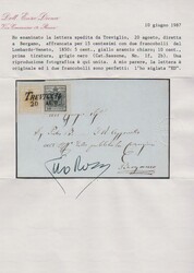 5 C. hellorangegelb und 10 C. silbergrau, Erstdruck, wahrscheinlich ...