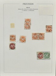 Preußen, Wappen-Ausgabe Nr. 14-19, gestempelter Sammlungsteil mit ...