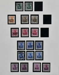 Etappe West, überkpl. Slg. auf alten Albumblättern, dabei u.a. Nr. ...