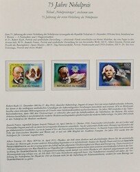 "75 Jahre Nobelpreis", postfr. Slg. mit u.a. über 30 Blöcken, in ...