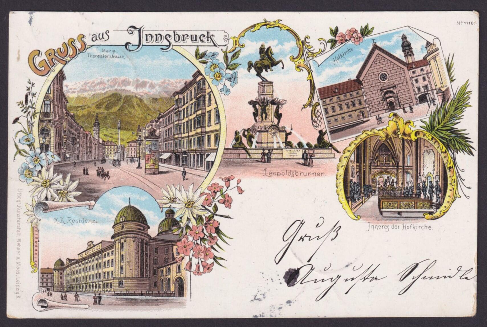 "Innsbruck", Farblitho, 1897 gelaufenAutomatically generated ...