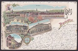 "Bruchsal", Farblitho, 1897 gelaufen