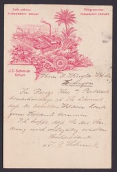 "Erfurt", Blumenschmidt, dek. Werbekarte, 1894 in die ...