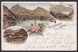 "Gardasee", Farblitho, 1898 gelaufen