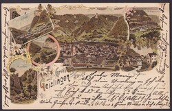 "Geislingen/Steige", Farblitho, 1898 gelaufen