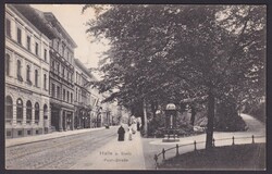 "Halle", Poststr. 1908 gelaufenAutomatically generated translation ...