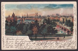 "München", farbig, 1899 gelaufen
