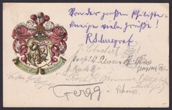 "München", Studentika-Karte, farbig, 1907 gelaufen