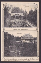 "Oberdachstetten", Waldheim, Mehrbildkarte, 1916 gelaufen