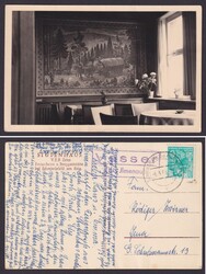 "Schmiedefeld", Stutenhaus innen, 1960 mit Landpost, ...