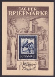 316 "Tag der Briefmarke", 1952, pass. Maximumkarte, EsstAutomatically ...
