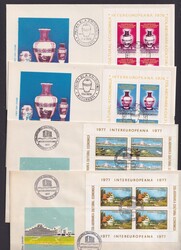 Block 133/4, 141/2 "Europa-Mitläufer, 1976/7, je pass. FDC