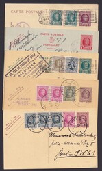 5 Bedarfskarten 20er Jahre nach Deutschland, 4x mit Zusatzfrankatur, ...