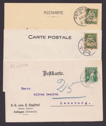 113, 203, 3x Bedarfs-EF, alle "Siegfried AG, Zofingen", pass. ...