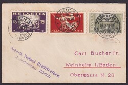 146/8 "Frieden", Satzbrief "Zürich", nach DeutschlandAutomatically ...