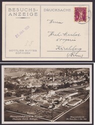163, EF, Besuchs-Anzeige-AK "Siegfried AG, Zofingen", ...