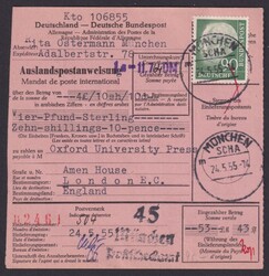 193 "Heuß", EF, AuslandspostanweisungAutomatically generated ...