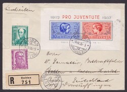 Block 3, MiF, R-Brief nach Deutschland, 1938, AnkunftAutomatically ...