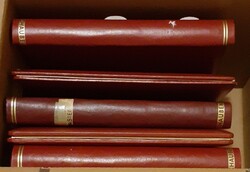 Schaubek: 5 rote Klemmbinder, watt. Kunstleder, hoher ...